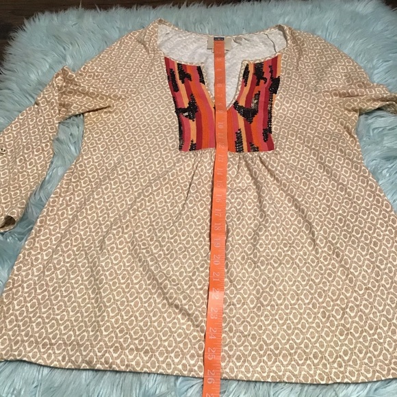 Anthropologie VanessaVirginia Boho Long Sleeve Top - Picture 8 of 8